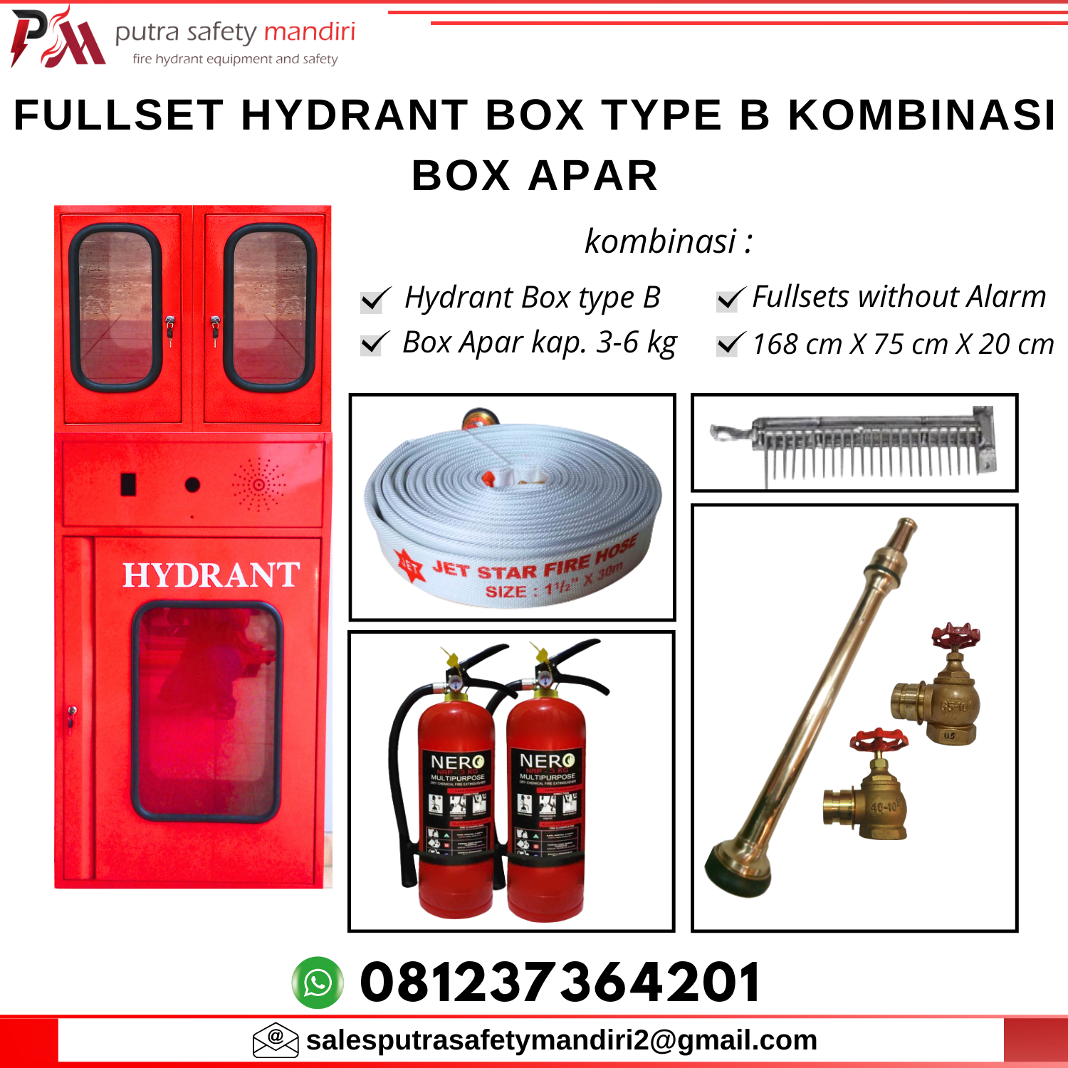 Fullset Hydrant Box B Kombinasi Kotak Apar Safety