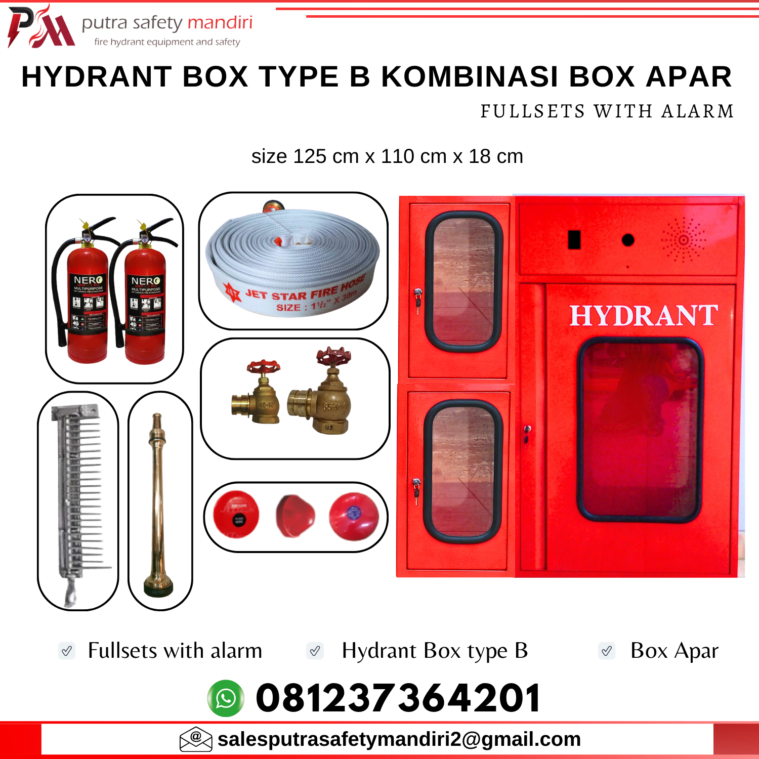 FULLSET HYDRANT BOX TYPE B KOMBINASI KOTAK APAR