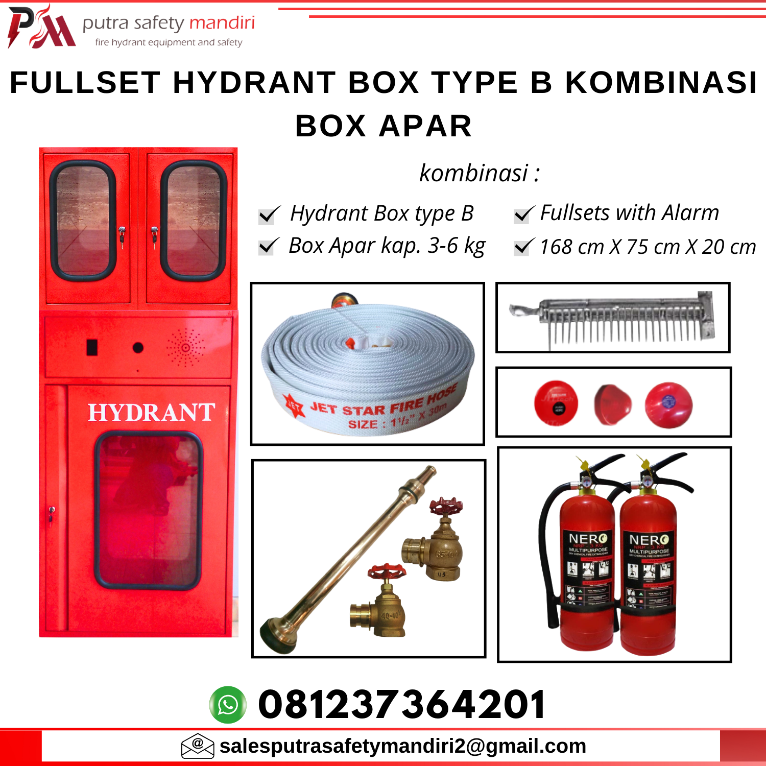 HYDRANT BOX B INDOOR KOMBINASI KOTAK APAR SAFETY