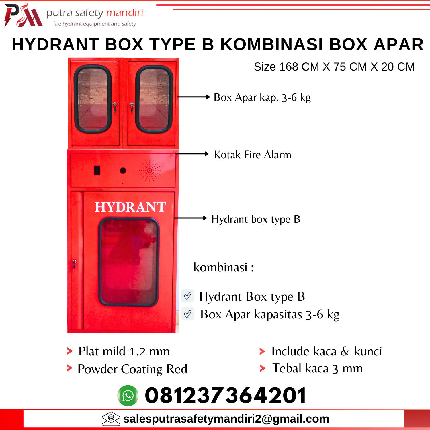 Box Hydrant Type B Kombinasi Kotak Apar Safety