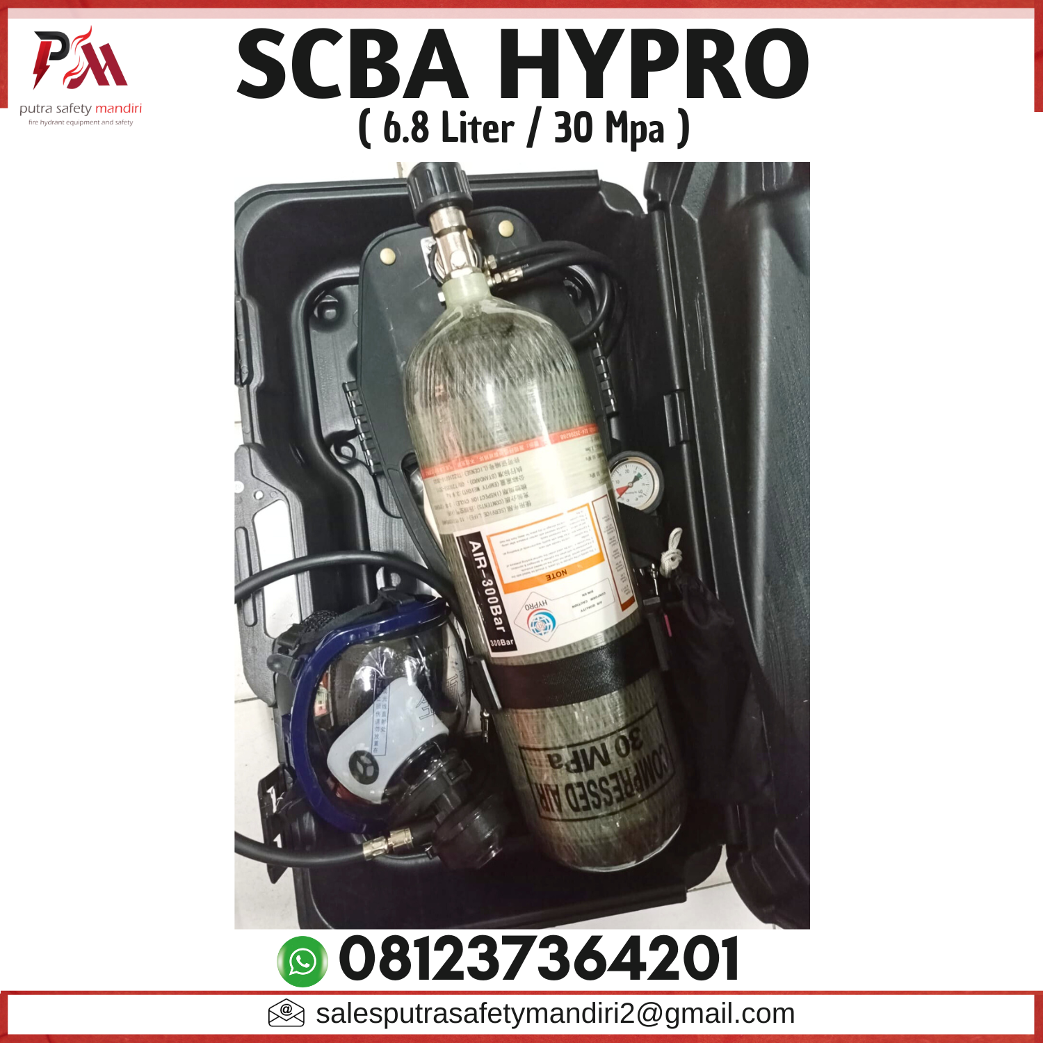 SCBA BREATHING APPARATUS 6 LITER 300 BAR ALAT BANTU