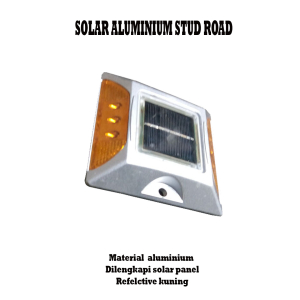 MARKA JALAN KESELAMATAN LALU LINTAS SOLAR ALUMINIUM STUD ROAD