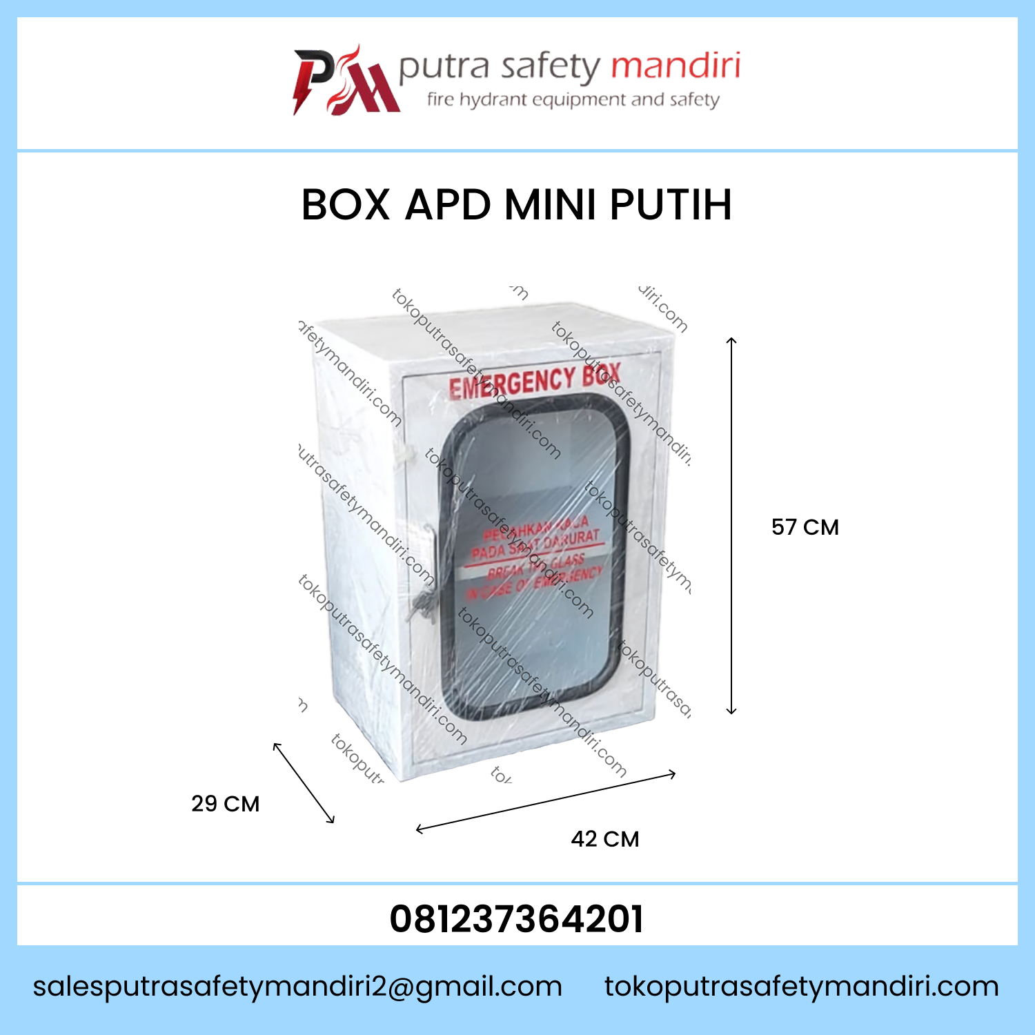 BOX APD MINI KOTAK ALAT PELINDUNG DIRI POWDER COAT